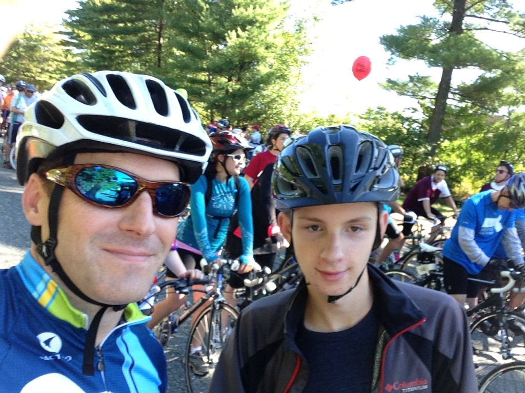 We were thrilled to have our first father/son pair fund raising and riding for us this year. Board Member John Durocher and his son Jack motivated each other during the 25-mile ride and crossed the finish line together. 