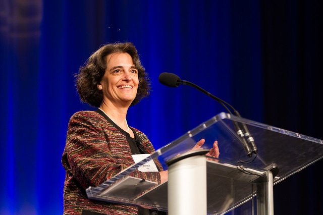Taking the stage at Boston Partners’ Big Cheese Reads Gala, 2014.